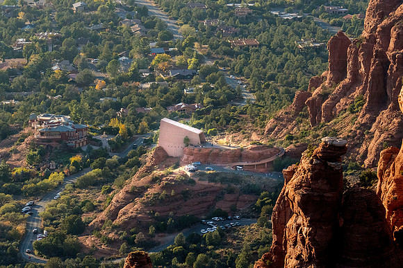 Sedona, AZ Chapel of the Holy Cross, Aerial View