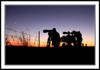 Photographers (me and Phoo) watching the Cranes